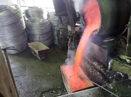 Переплав алюминия в роторной печи