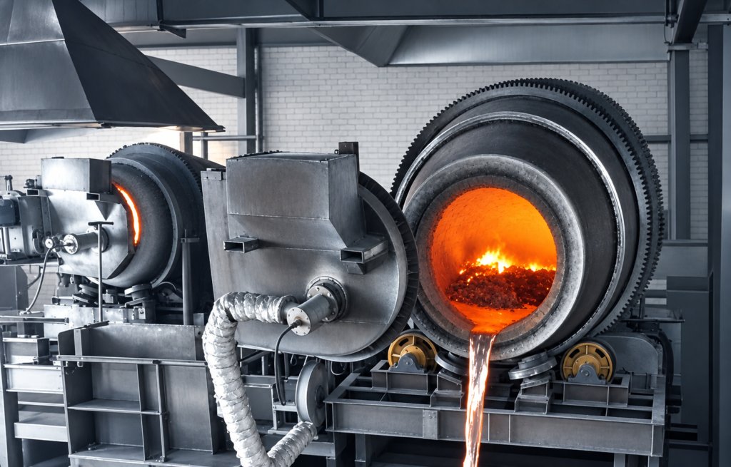 Роторная печь для плавки алюминия РНП-10Al